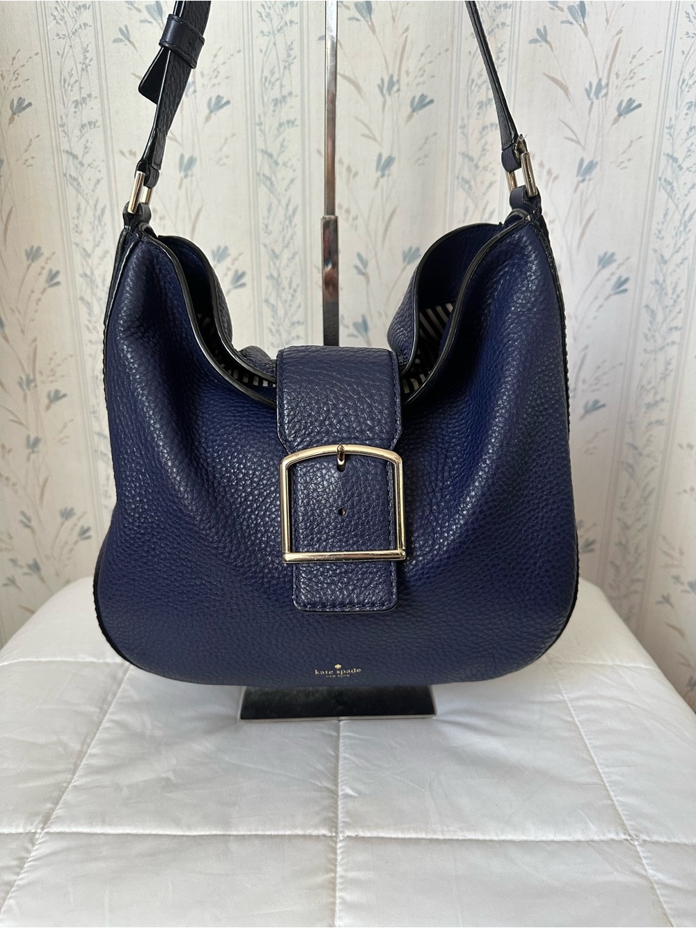 Kate Spade Navy Leather Hobo Shoulder Bag